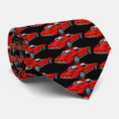 Klassischer Corvette Design Necktie Krawatte (Gerollt)
