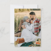 Klassischer Country Club Stripe QR Code Hochzeit R RSVP Karte (Rückseite)