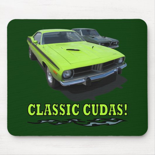 Klassischer Cudas Entwurf Mousepad (Vorne)