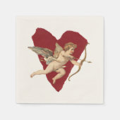 Klassischer Cupid Romantische Moderne Hochzeit Ele Serviette (Vorderseite)