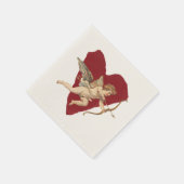 Klassischer Cupid Romantische Moderne Hochzeit Ele Serviette (Ecke)