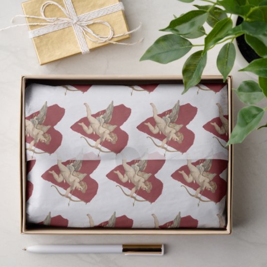 Klassischer Cupido Romantische Moderne Elegante Ho Seidenpapier (Geschenk)
