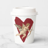 Klassischer Cupido Romantische Moderne Hochzeit El Pappbecher (Rückseite)