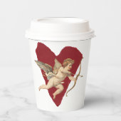 Klassischer Cupido Romantische Moderne Hochzeit El Pappbecher (Vorderseite)