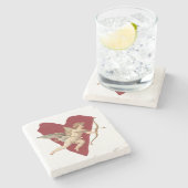 Klassischer Cupido Romantische Moderne Hochzeit Steinuntersetzer (Seitenansicht)