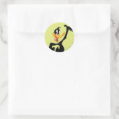 Klassischer DAFFY DUCK™ Runder Aufkleber (Tasche)