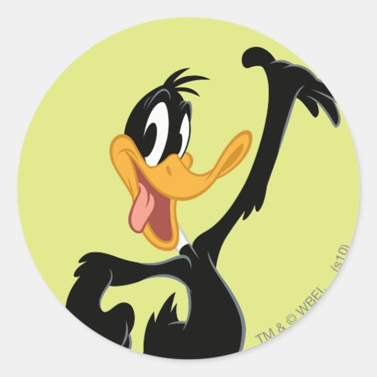 Klassischer DAFFY DUCK™ Runder Aufkleber (Vorderseite)