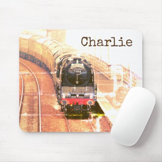 Klassischer Dampflok, auf den Tracks, mit Ihrem Na Mousepad (Mit Mouse)