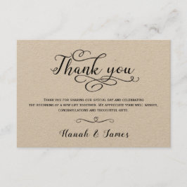 KLASSISCHER DANK IHRER KARTE - KRAFT PAPIER