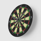Klassischer Dartscheibe-Entwurf, Pfeile, Runde Wanduhr (Winkel)