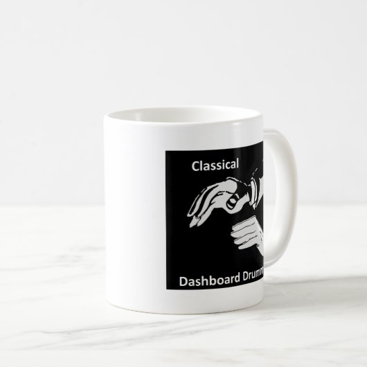 Klassischer Dashboard-Dashboard-Trommler Kaffeetasse (VorderseiteRechts)