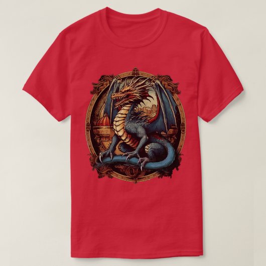 Klassischer DD-Drache T-Shirt (Design vorne)