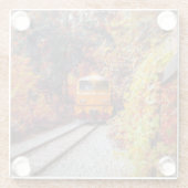 Klassischer Diesel-Motor im Herbst Glasuntersetzer (Rückseite)