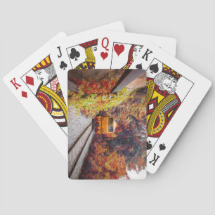 Klassischer Diesel-Motor im Herbst Spielkarten