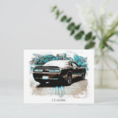 *~* Klassischer Digital NIR Muscle Car Postkarte (Stehend Vorderseite)