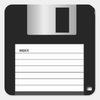 Klassischer Diskettenaufkleber