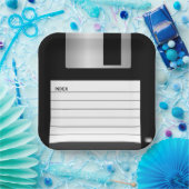 Klassischer Diskettenlaufwerk-Computerfreak Pappteller (Party)