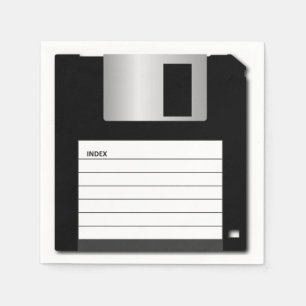 Klassischer Diskettenlaufwerk-Computerfreak Serviette