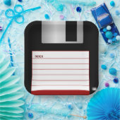 Klassischer Diskettenlaufwerk, Red Computer Geek Pappteller (Party)