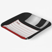 Klassischer Diskettenlaufwerk, Red Computer Geek Pappteller (Gewinkelt)