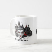 Klassischer Dracula-Vampir-Becher Kaffeetasse (Vorderseite Links)