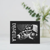 Klassischer Dracula Vintag Gothic Vampire Hallowee Postkarte (Stehend Vorderseite)