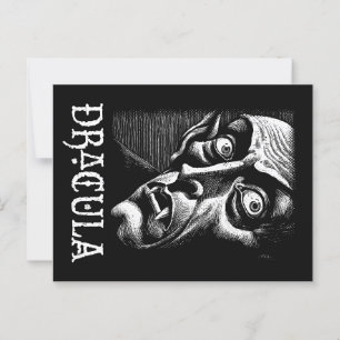 Klassischer Dracula Vintage-Gothic-Vampir-Hallowee Postkarte