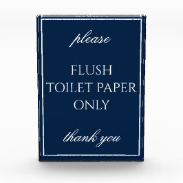 Klassischer, dunkelblauer Bade-Septikblock Fotoblock