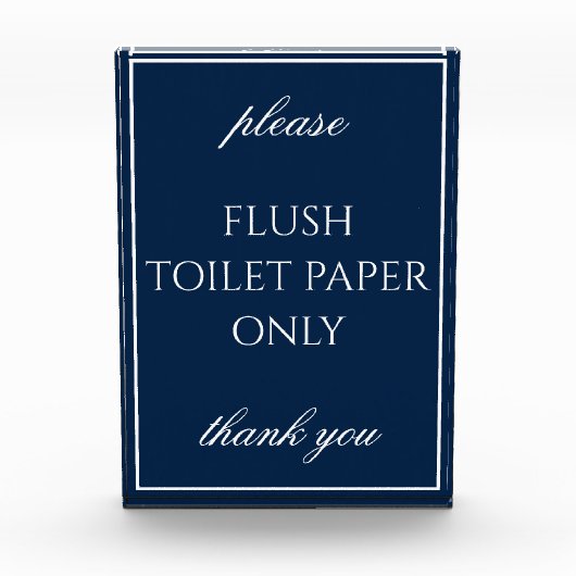 Klassischer, dunkelblauer Bade-Septikblock Fotoblock (Vorderseite)