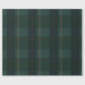Klassischer dunkelgrüner Tartan-Karo Geschenkpapier (Flach)