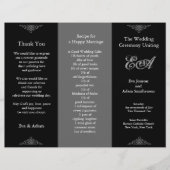 Klassischer dunkler Grau des Wedding Program Folde (Vorderseite)