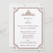 Klassischer Ecru Brunch mit Bride Brautparty Einladung (Vorderseite)