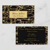 Klassischer Edelschmuck aus schwarzem Gold Visitenkarte (Vorne/Hinten)