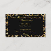 Klassischer Edelschmuck aus schwarzem Gold Visitenkarte (Rückseite)