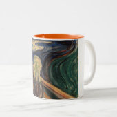 Klassischer Edvard Munch die Schrei-Malerei Zweifarbige Tasse (VorderseiteRechts)
