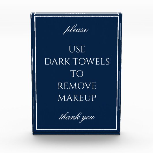 Klassischer einfacher blauer Badezimmervorraum Mak Fotoblock (Vorderseite)