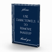 Klassischer einfacher blauer Badezimmervorraum Mak Fotoblock (Rechts)