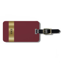 Klassischer einfacher, roter und goldener Monogram