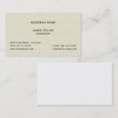 Klassischer einfacher strukturierter alter weißer visitenkarte (Vorne/Hinten)