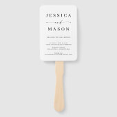 Klassischer Elegance Wedding Program Fan Fächer (Vorderseite)