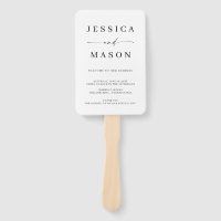 Klassischer Elegance Wedding Program Fan