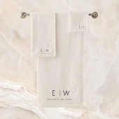 Klassischer Elegant-neutraler Minimalistischer Mon Badhandtuch Set