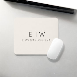 Klassischer Elegant-neutraler Minimalistischer Mon Mousepad