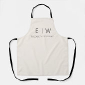 Klassischer Elegant-neutraler Minimalistischer Mon Schürze (Vorderseite)