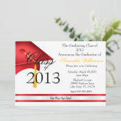 Klassischer eleganter Abschluss Einladung (Stehend Vorderseite)