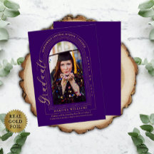 Klassischer Eleganter Arched Foto Lila Abschluss