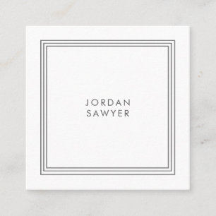 Klassischer, eleganter Dreierrahmen Quadratische Visitenkarte