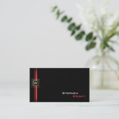 Klassischer Eleganter Floating Monogram Square Visitenkarte (Stehend Vorderseite)