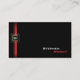 Klassischer Eleganter Floating Monogram Square Visitenkarte