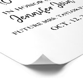 Klassischer, eleganter Kupfer-Hochzeitsschaum-Brau Poster (Ecke)